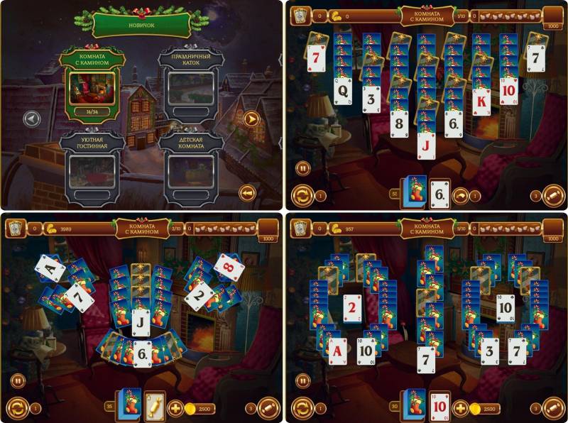Пасьянс солитер. Рождество | Solitaire Game Christmas (Rus)